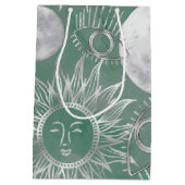 Solar Mystique | Roze zilver Moon Stars Sun Eyes Medium Cadeauzakje (Achterkant)