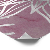 Solar Mystique | Roze zilver Moon Stars Sun Eyes Poster (Hoek)