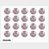 Solar Mystique | Roze zilver Moon Stars Sun Eyes Ronde Sticker (Vel)