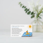 Solar Panel Cleaning & Maintenance Services Visitekaartje (Staand voorkant)
