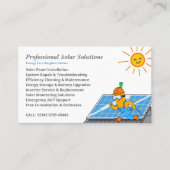 Solar Panel Cleaning & Maintenance Services Visitekaartje (Voorkant)