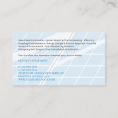 Solar Panel Cleaning Services Visitekaartje (Achterkant)