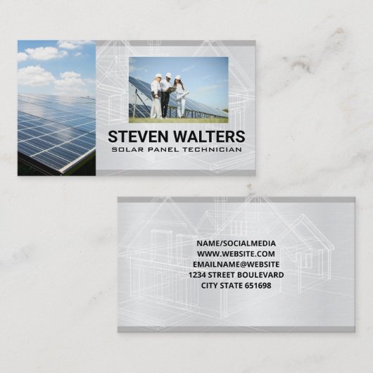 Solar Panel | Energy Technicians Visitekaartje (Voorkant / Achterkant)