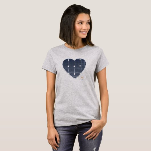 SOLAR PANEL POWER HEART T-Shirt (Voorkant volledig)