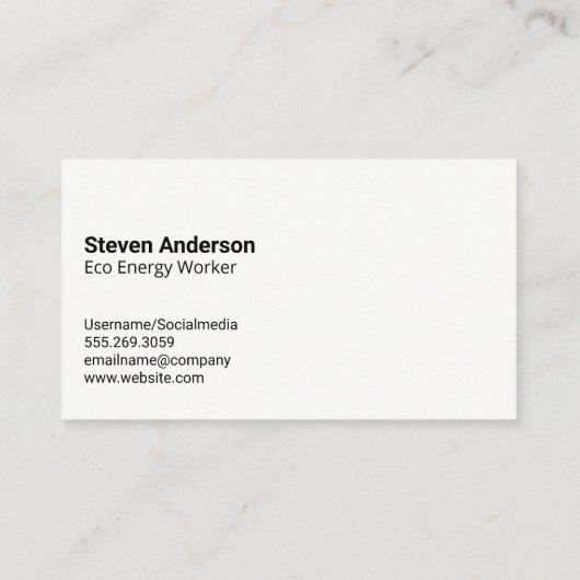 Solar Panels | Technicians Working Onsite Visitekaartje (Achterkant)