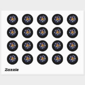 Solar Planets Astronomy Space Emoji Face Ronde Sticker (Vel)