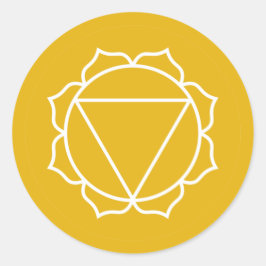 Solar Plexus Chakra Classic Round Sticker