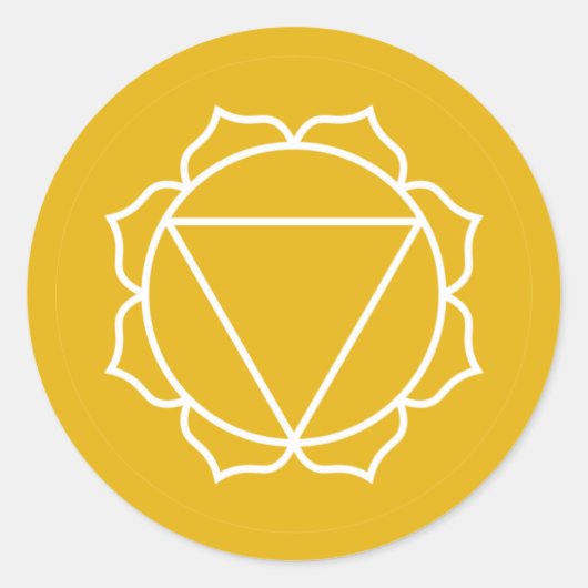 Solar Plexus Chakra Classic Round Sticker (Voorkant)