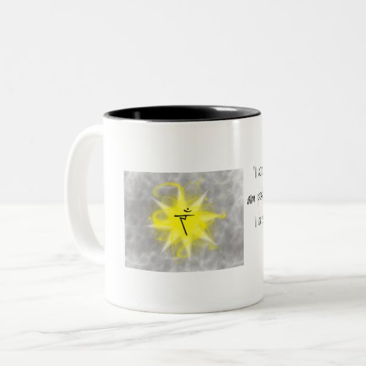 Solar Plexus Chakra Coffee mok met bevestiging (Voorkant links)