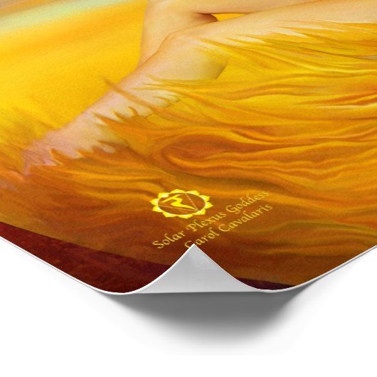 Solar Plexus Chakra Goddess Fine Art Poster/Afdruk Poster (Hoek)