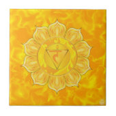 Solar Plexus Chakra keramische tegel Tegeltje (Voorkant)