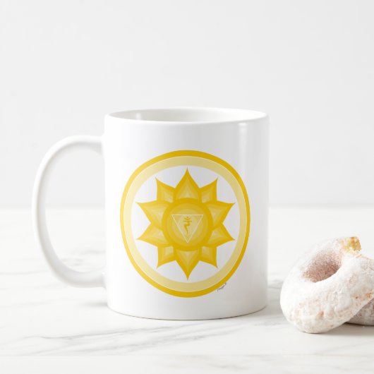 Solar Plexus Chakra Koffiemok (Met donut)