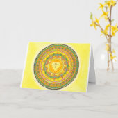 Solar Plexus Chakra Mandala Wenskaart Kaart (Gele Bloem)