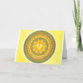 Solar Plexus Chakra Mandala Wenskaart Kaart (Voorkant)