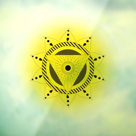 Solar Plexus Chakra Raamsticker (Vel 3)