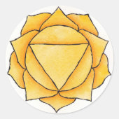 Solar Plexus Chakra Ronde Sticker (Voorkant)