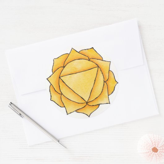 Solar Plexus Chakra Ronde Sticker (Envelop)