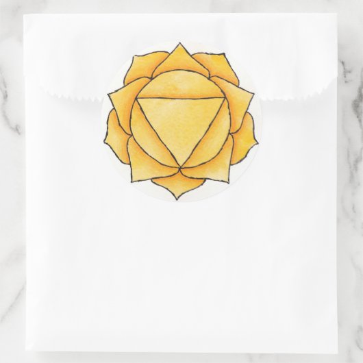 Solar Plexus Chakra Ronde Sticker (Tas)
