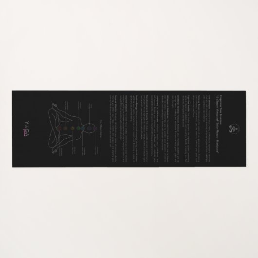 Solar Plexus Omhelzen van de schittering van Manip Yogamat (Achterkant (horizontaal))