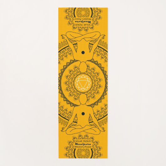 Solar Plexus Omhelzen van de schittering van Manip Yogamat (Voorkant)