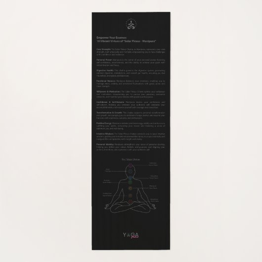 Solar Plexus Omhelzen van de schittering van Manip Yogamat (Achterkant)