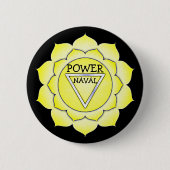 Solar Plexus Yellow Power Chi Chakra Button (Voorkant)
