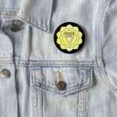 Solar Plexus Yellow Power Chi Chakra Button (In situ)