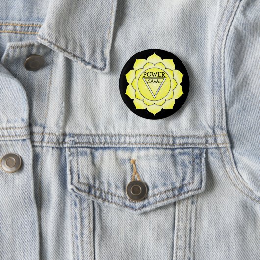 Solar Plexus Yellow Power Chi Chakra Button (In situ)
