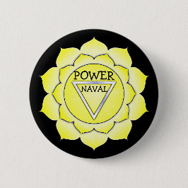 Solar Plexus Yellow Power Chi Chakra Button