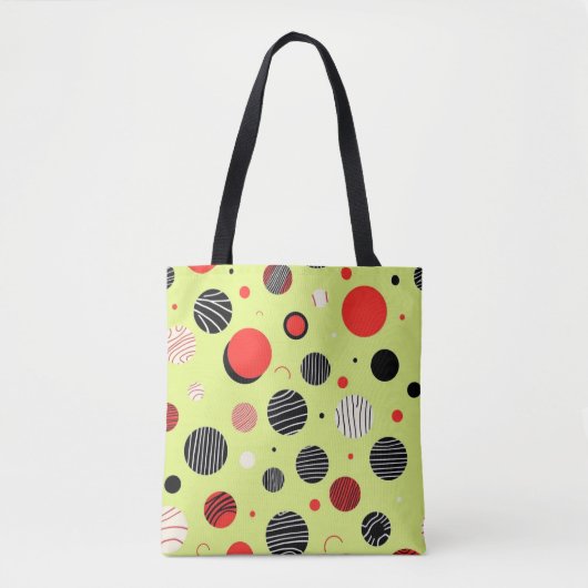 Solar Pop Abstract Geometric Tote Bag (Voorkant)