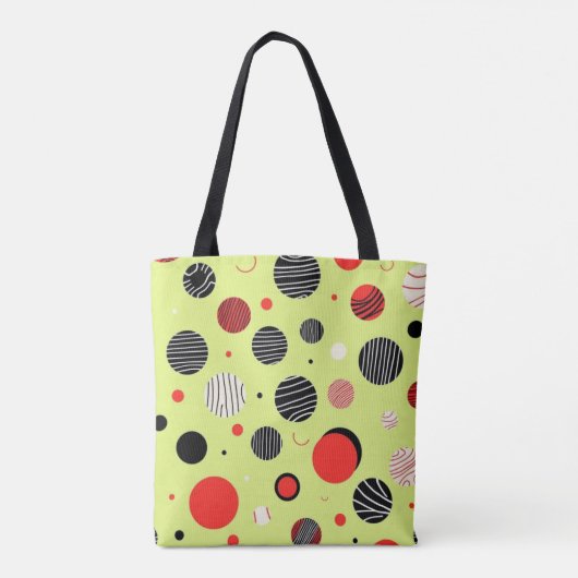 Solar Pop Abstract Geometric Tote Bag (Achterkant)