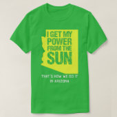 Solar Power Arizona State Sun Green Energy Panel G T-shirt (Design voorkant)