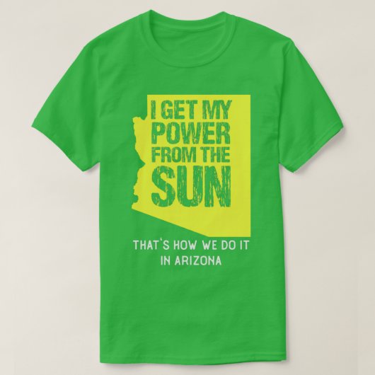 Solar Power Arizona State Sun Green Energy Panel G T-shirt (Design voorkant)