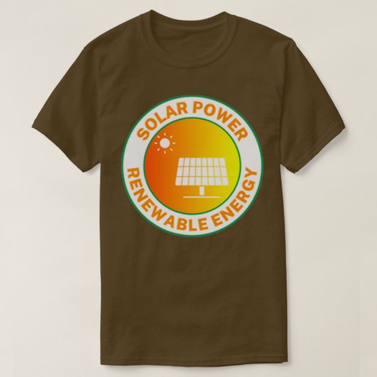 Solar Power Renewable Energy T-shirt (Design voorkant)