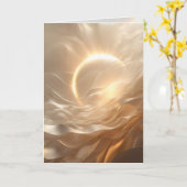 Solar Presence – Luminous Abstract Encouragement  Kaart (Gele Bloem)