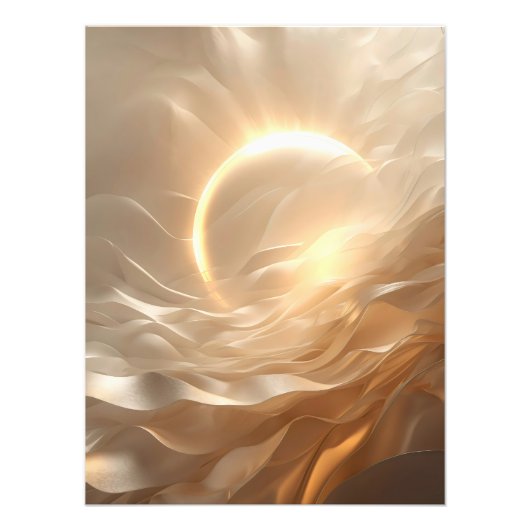 Solar Presence – Luminous Golden Sun Poster (Voorkant)