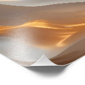 Solar Presence Unbound – Abstract Golden Horizon P Foto Afdruk (Hoek)