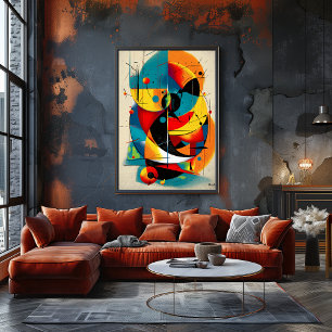 Solar Refrain – Midden-eeuwse Bauhaus Flow Muurkun Poster
