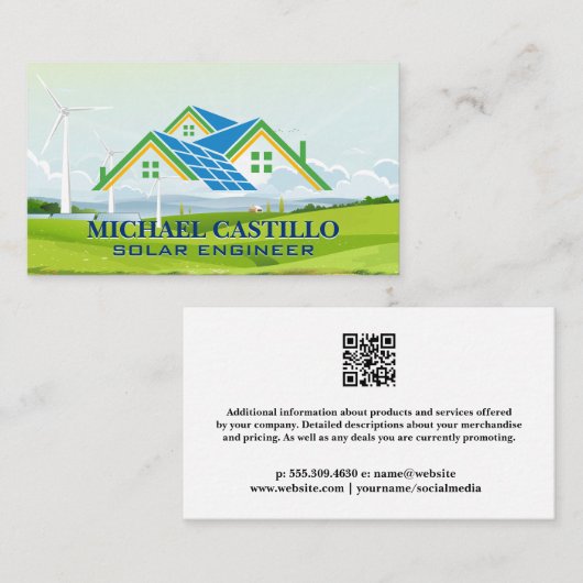 Solar Residential | Energy Power Visitekaartje (Voorkant / Achterkant)