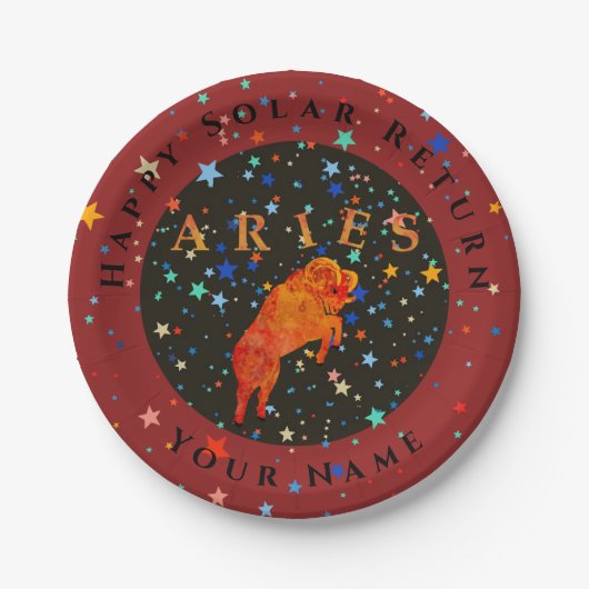 Solar Return Ram dierenriem verjaardag Papier Bord (Voorkant)