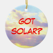 Solar-sierbloem Keramisch Ornament (Voorkant)