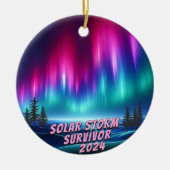 Solar Storm Survivor 2024 noorderlicht Keramisch Ornament (Voorkant)