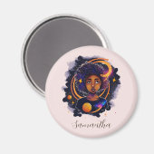 Solar System Afro Woman Magneet (Voorkant / Achterkant)