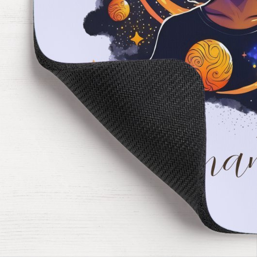 Solar System Afro Woman Muismat (Hoek)