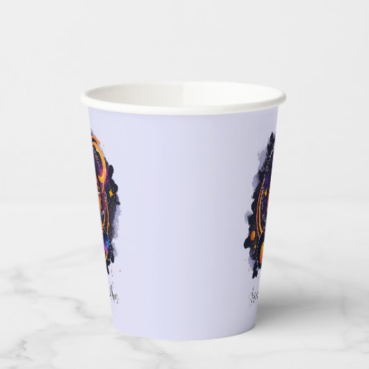 Solar System Afro Woman Papieren Bekers (Links)