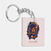 Solar System Afro Woman Sleutelhanger (Voorkant Links)