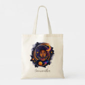 Solar System Afro Woman Tote Bag (Achterkant)