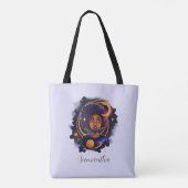 Solar System Afro Woman Tote Bag (Achterkant)