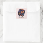 Solar System Afro Woman Vierkante Sticker (Tas)