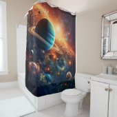 Solar System Art Shower Curtain Douchegordijn (In situ)